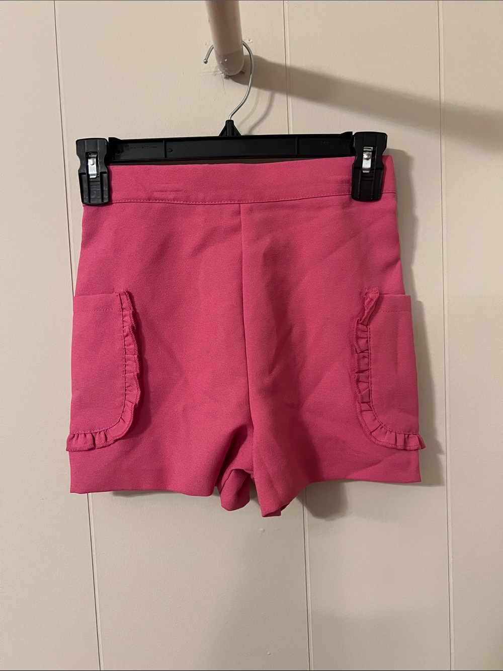 btween Hot Pink Ruffle Pocket Shorts
